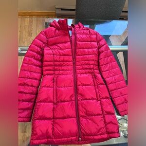 Sears puffer rain red jacket